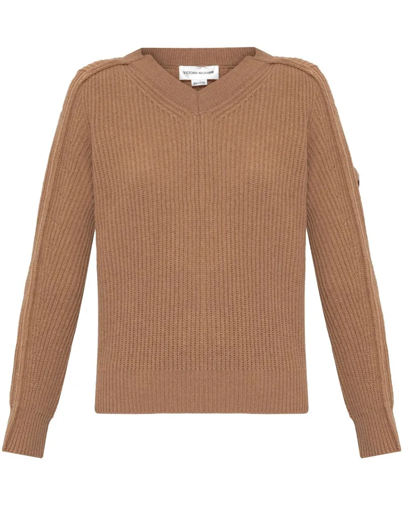 Victoria Beckham Gerippter Pullover - Nude Nude
