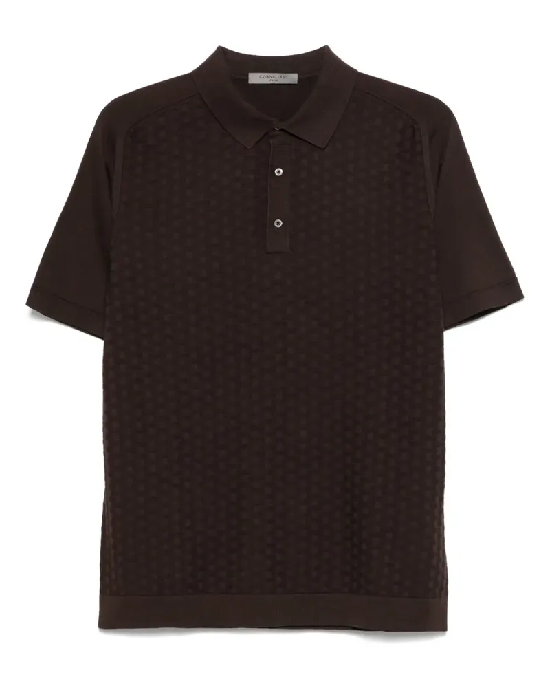 Corneliani Gestricktes Poloshirt - Braun Braun