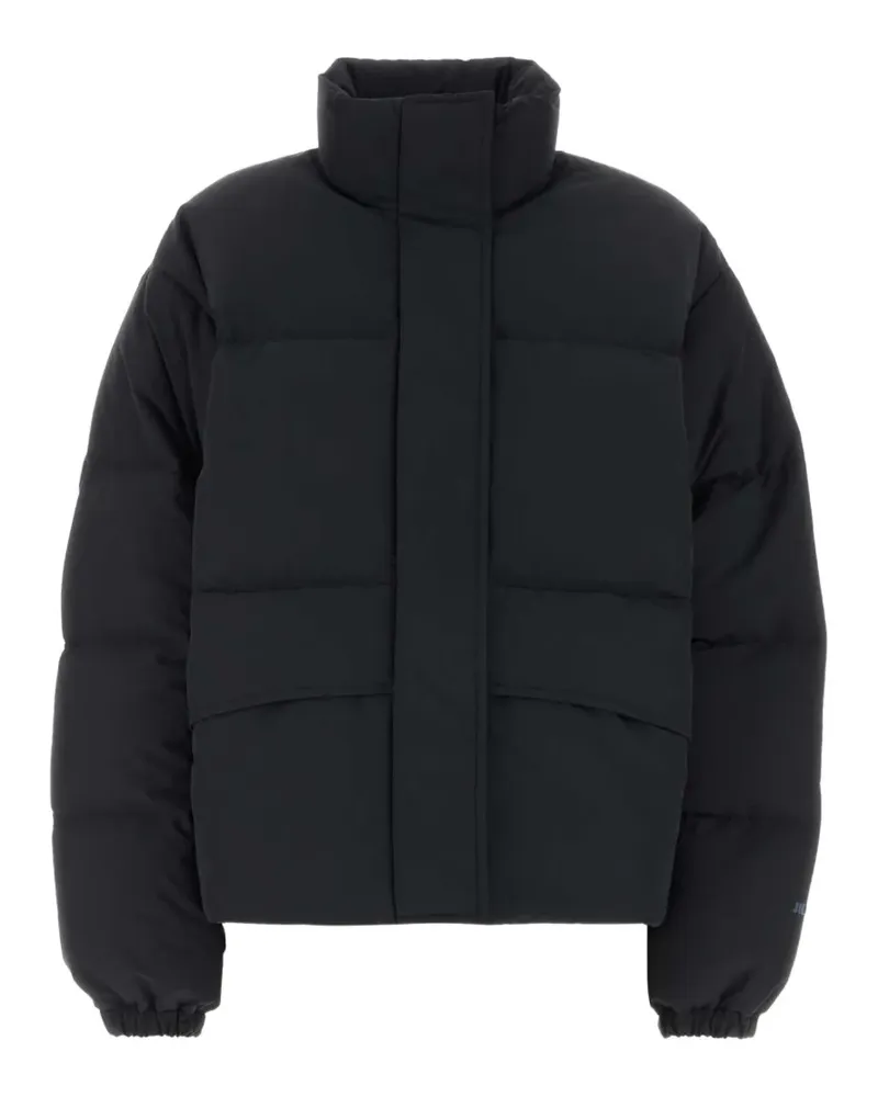 Jil Sander logo-print quilted puffer jacket - Schwarz Schwarz