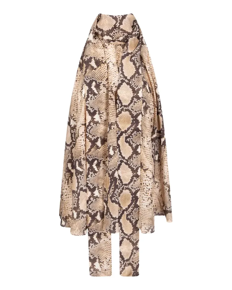 7 for all mankind snake-print blouse - Nude Nude