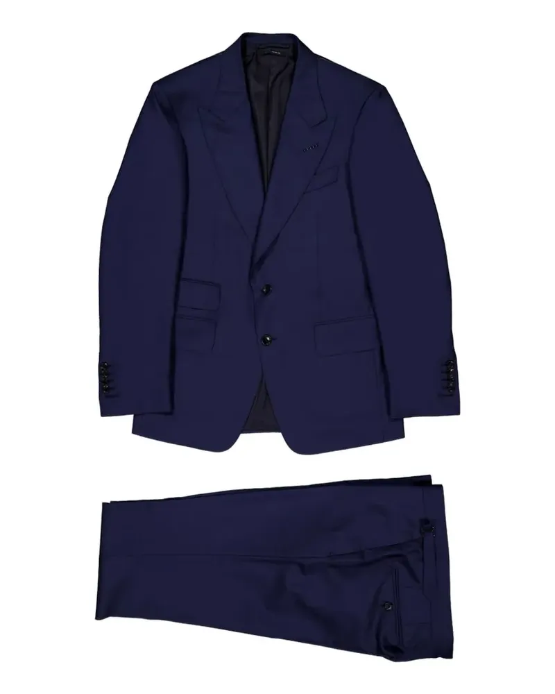 Tom Ford buttoned wool suit - Blau Blau
