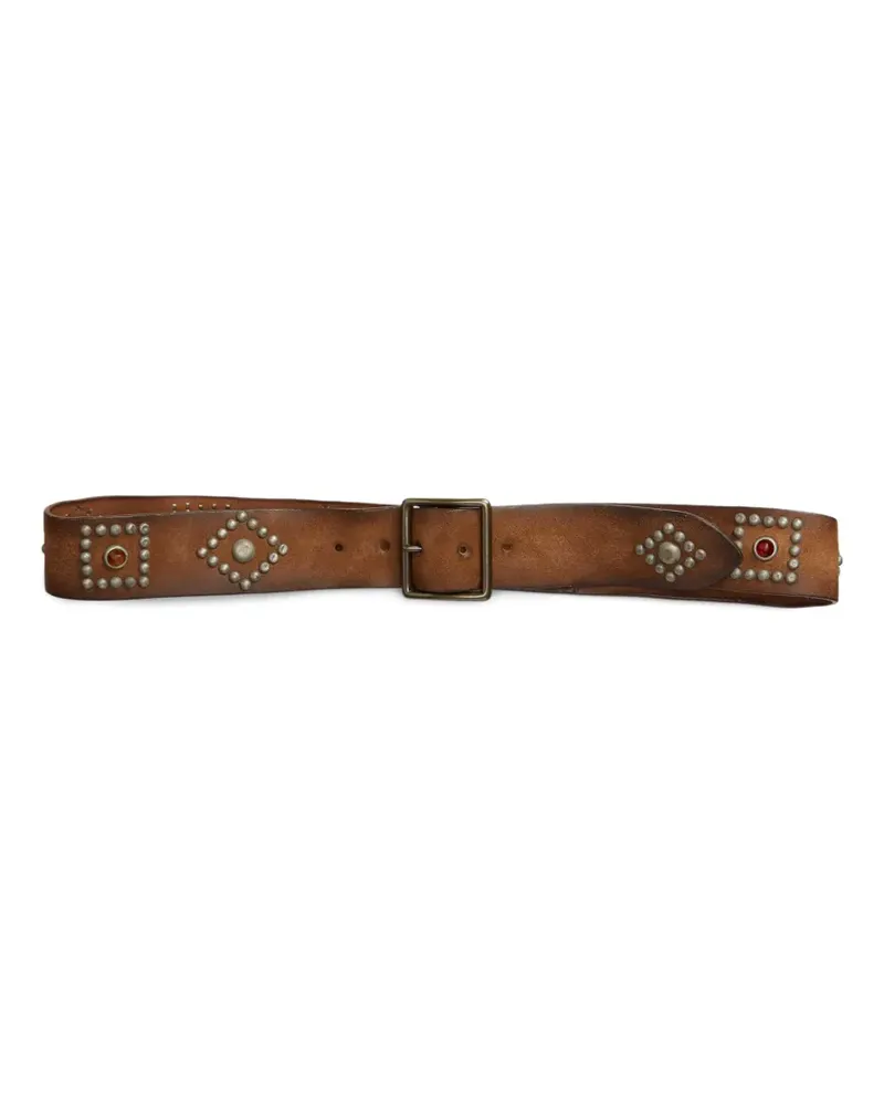 Ralph Lauren Gürtel mit Nieten - Braun Braun