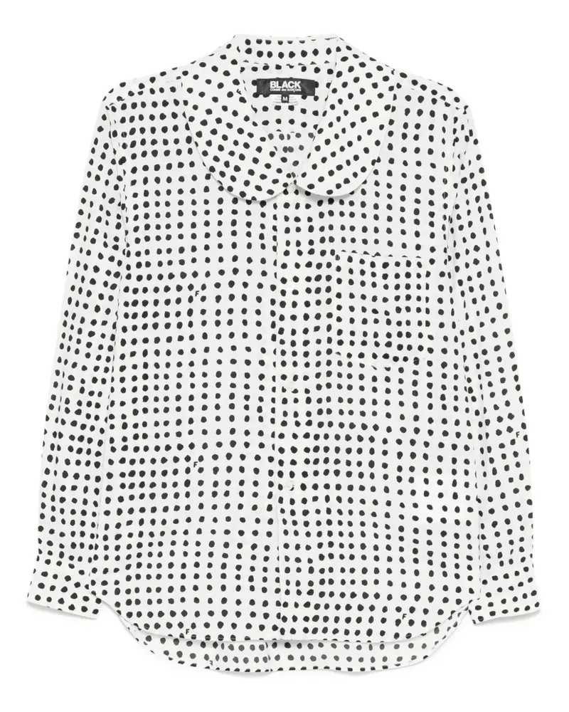 Comme des Garçons Gestreiftes Filip Pagowski Hemd - Weiß Weiß
