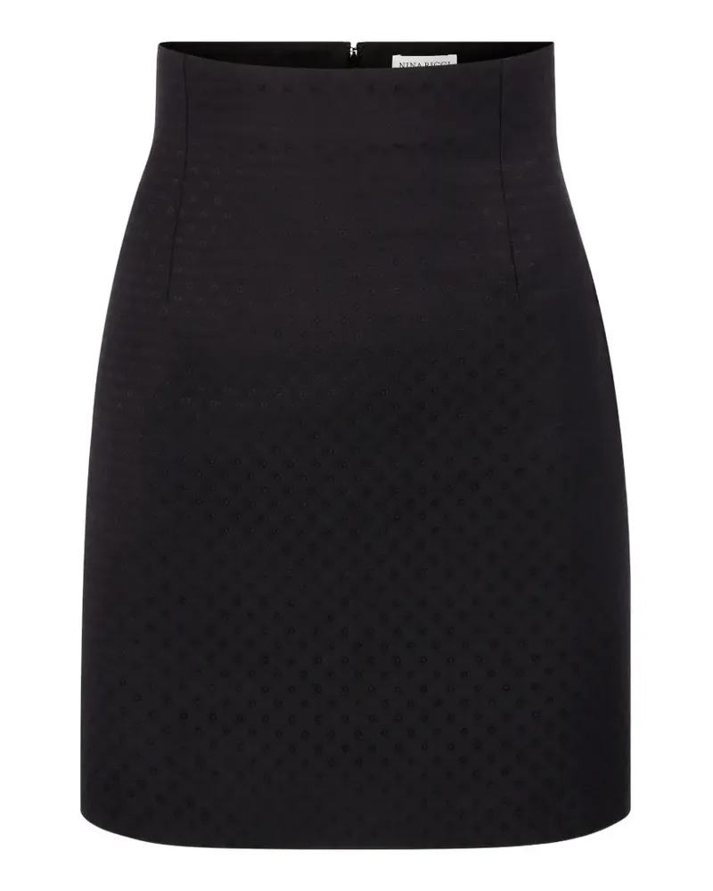 Nina Ricci Minirock mit hohem Bund - Schwarz Schwarz