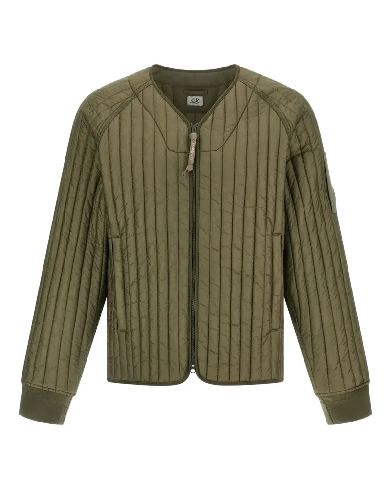 C.P. Company Gerippte Daunenjacke - Grün Grün