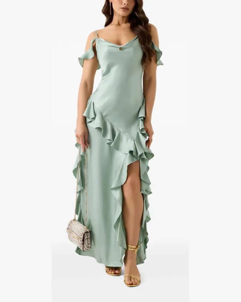 Guess Maxikleid mit Rüschen - Grün Grün
