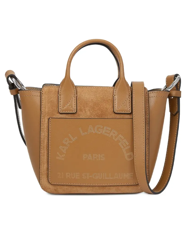 Karl Lagerfeld Handtasche mit Logo-Print - Braun Braun