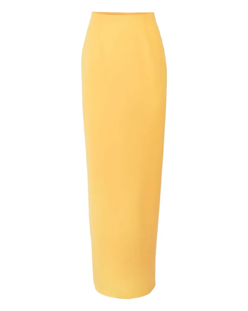 Carolina Herrera New York Crepe-Maxirock - Gelb Gelb