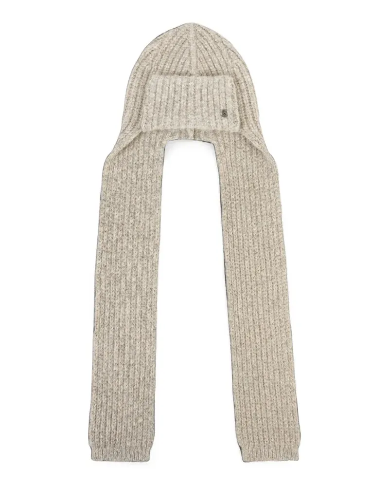 Bogner Suzanne rib-knit beanie hat - Nude Nude
