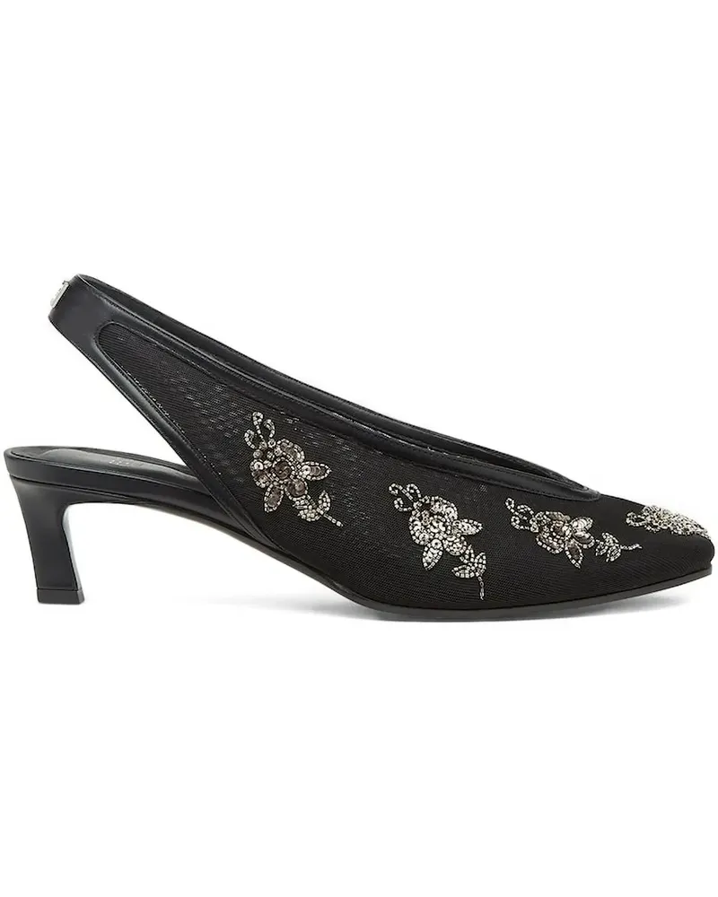 Fendi Verzierte Slingback-Pumps 46mm - Schwarz Schwarz