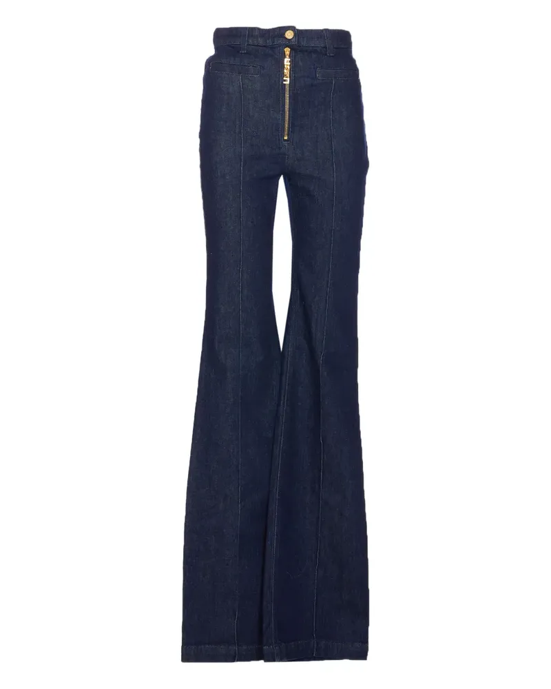 Elisabetta Franchi Ausgestellte High-Waist-Jeans - Blau Blau