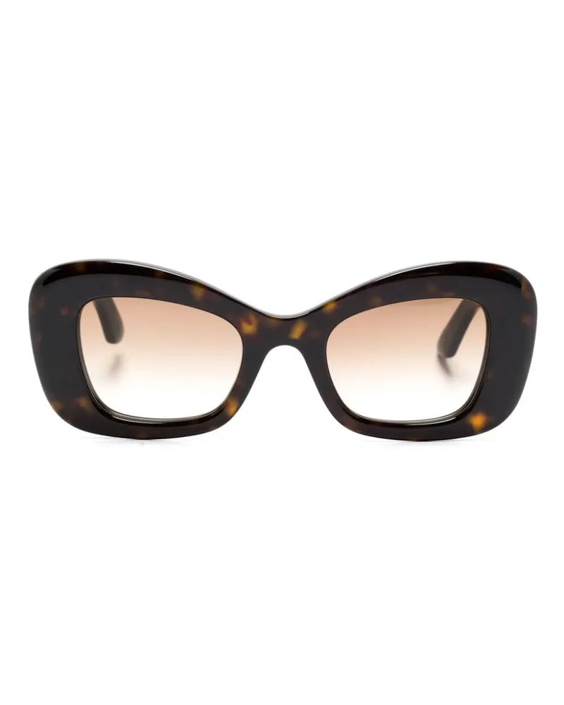 Alexander McQueen Sonnenbrille mit Cat-Eye-Gestell - Braun Braun