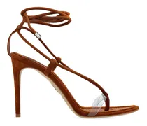 Ziegenleder-Pumps mit Zehenkragen - Braun