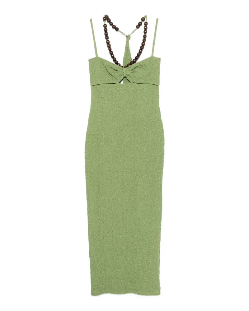 Nanushka Adelaide Midikleid mit Perlen - Grün Grün