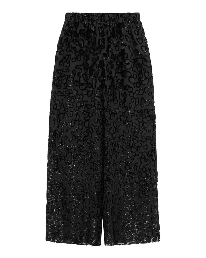 16ARLINGTON Rocco Hose aus Devoré - Schwarz Schwarz