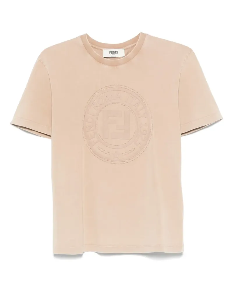 Fendi T-Shirt aus Baumwolle - Nude Nude