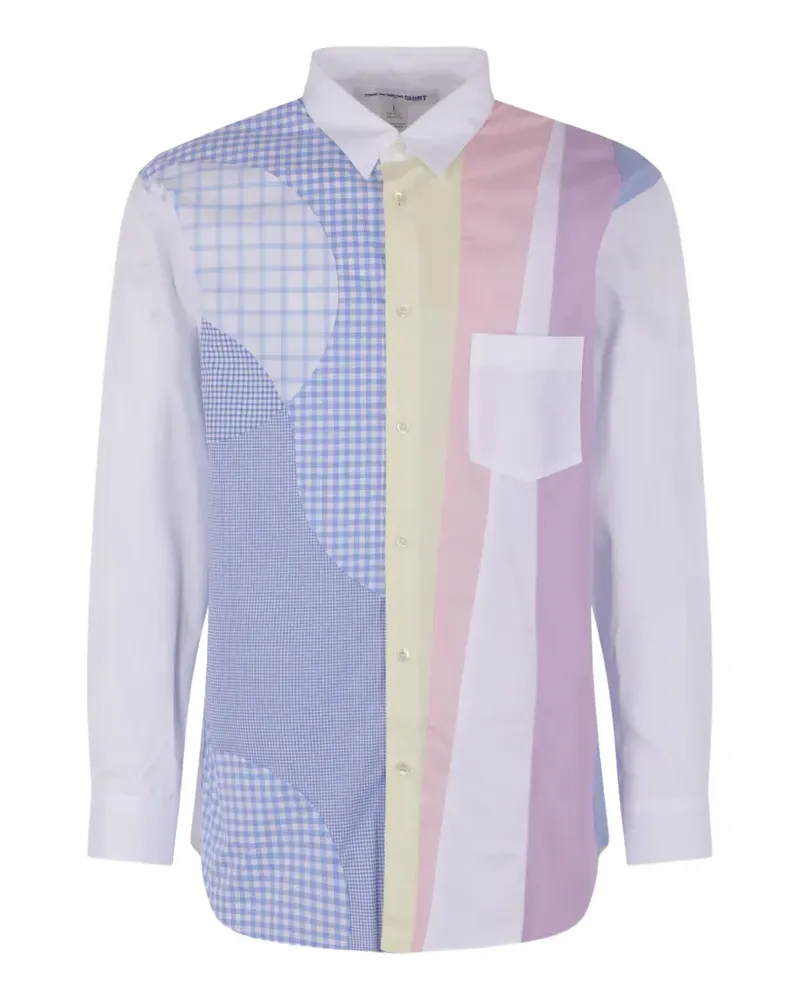 Comme des Garçons patchwork long-sleeve shirt - Weiß Weiß