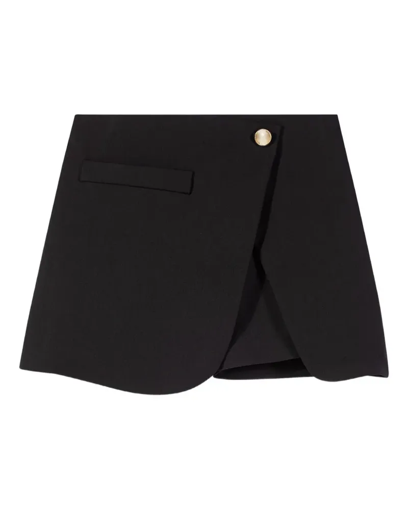Maje Shorts mit drapiertem Einsatz - Schwarz Schwarz