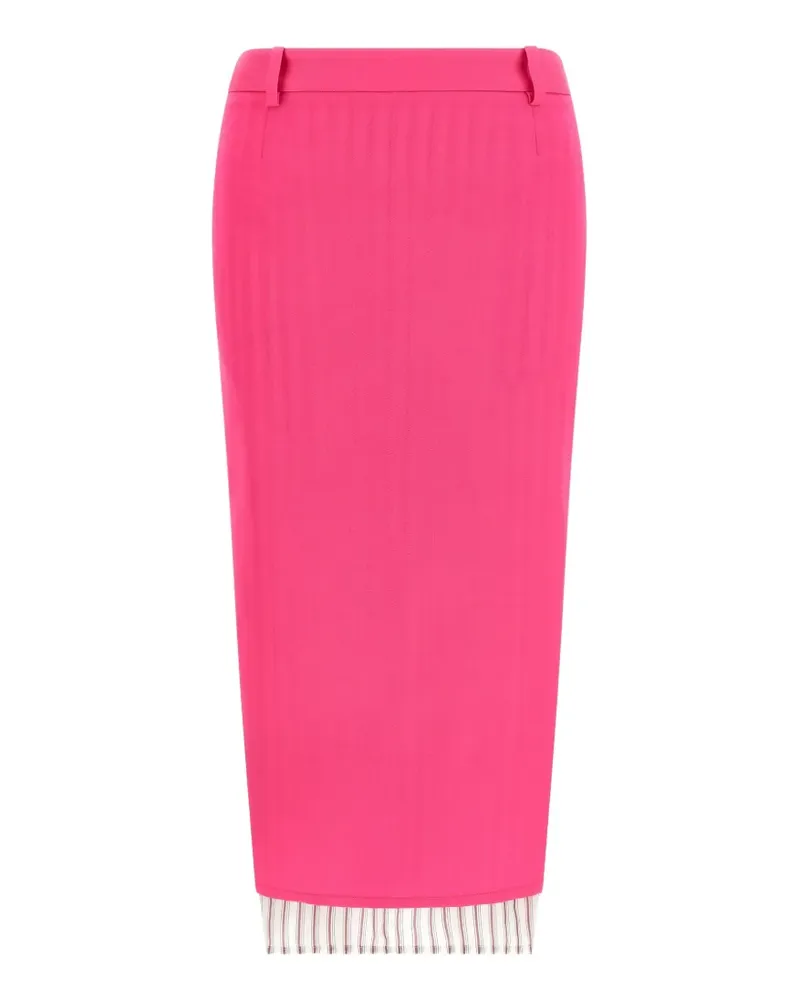 ATTICO asymmetric stripe midi skirt - Rosa Rosa