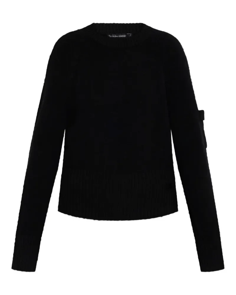 Canada Goose Pullover mit geripptem Saum - Schwarz Schwarz