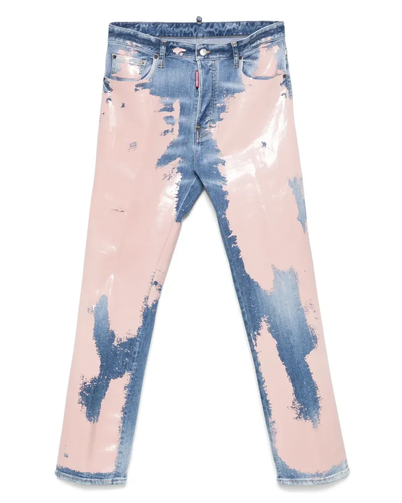 Dsquared2 Jeans mit Farbklecksen - Blau Blau