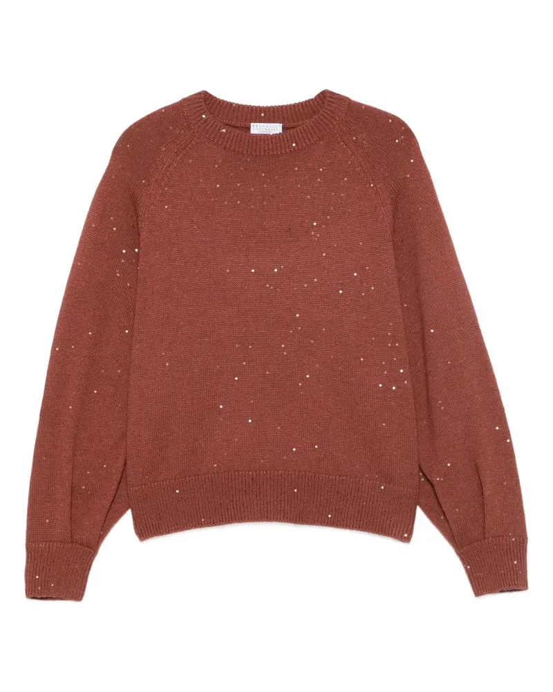 Brunello Cucinelli Verzierter Pullover - Braun Braun