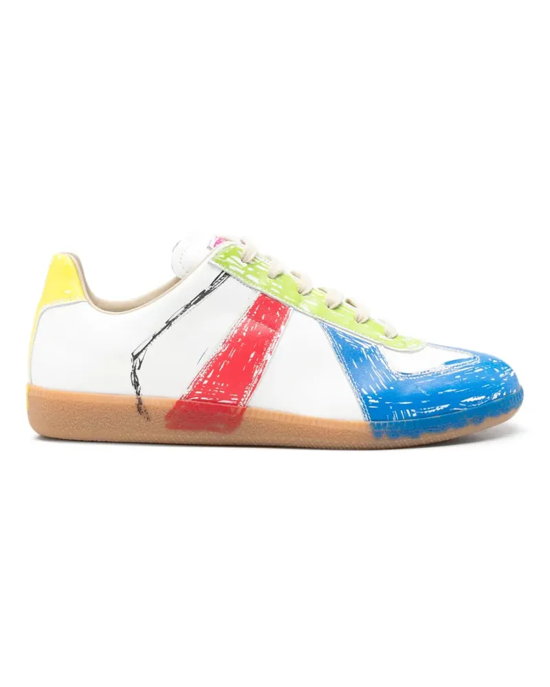 Maison Margiela Replica paint-splatter sneakers - Weiß Weiß
