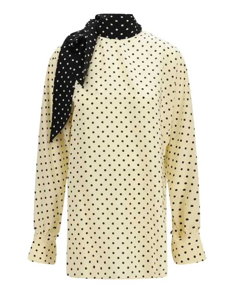 Valentino Garavani polka-dot silk blouse - Nude Nude