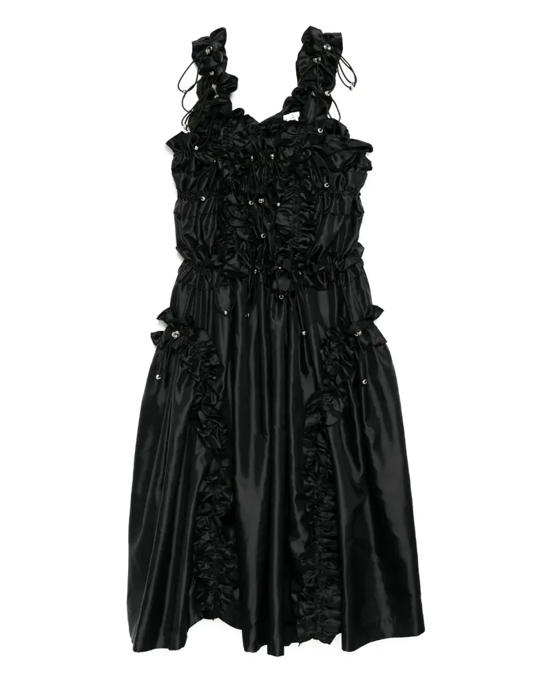 Noir Kei Ninomiya Ärmelloses Kleid mit Rüschen - Schwarz Schwarz