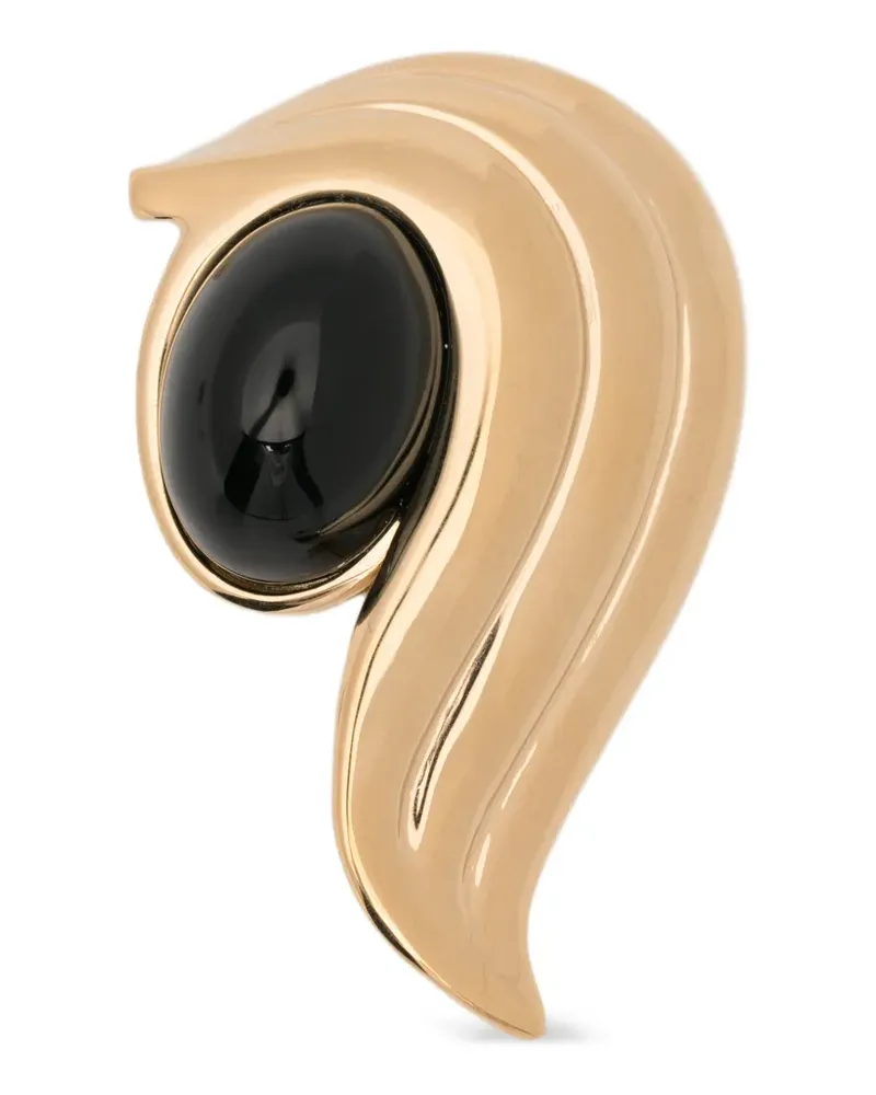 Ferragamo Brosche mit Cabochon-Verzierung - Gold Gold