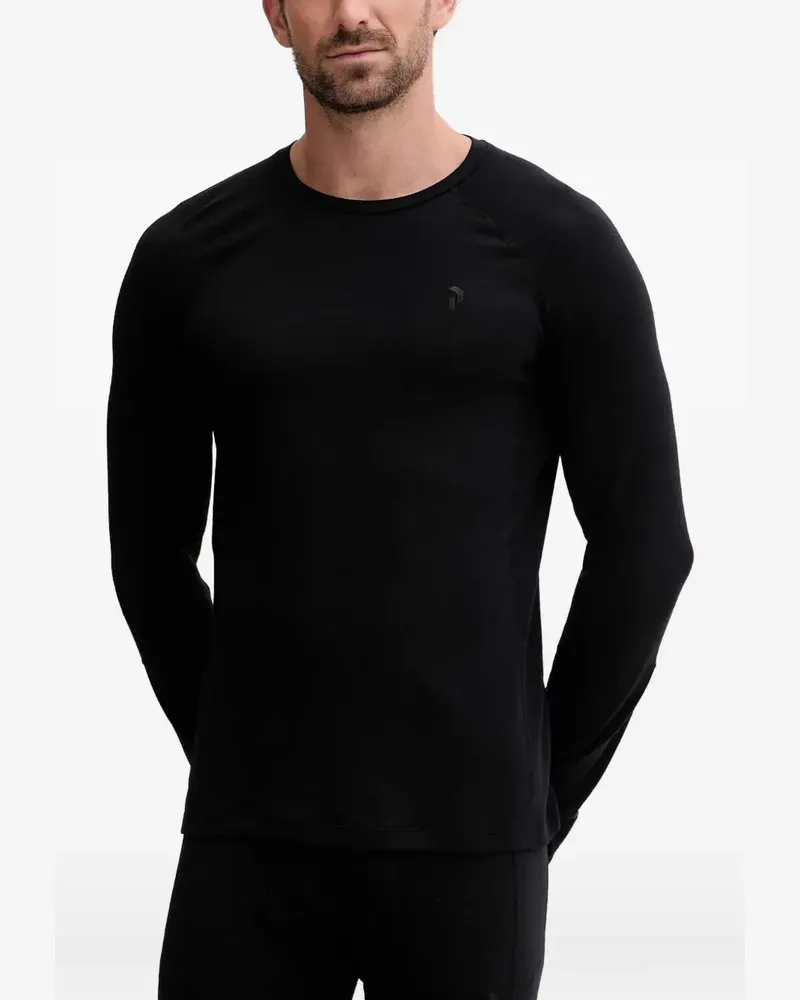 Peak Performance Baselayer-T-Shirt mit Raglanärmeln - Schwarz Schwarz