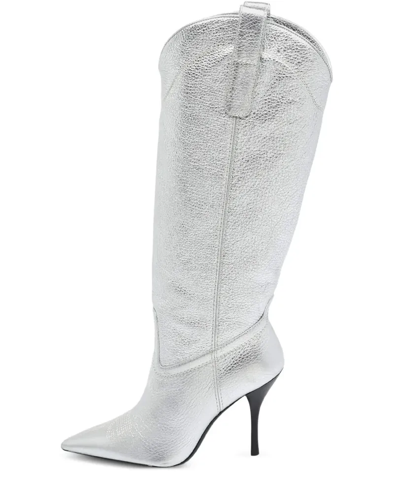 Stuart Weitzman 2024 Outwest Stiefel 100mm - Silber Silber