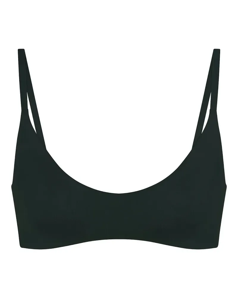 SKIMS matte micro scoop bra - Schwarz Schwarz