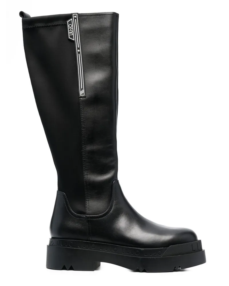 Liu Jo Stiefel aus Leder - Schwarz Schwarz