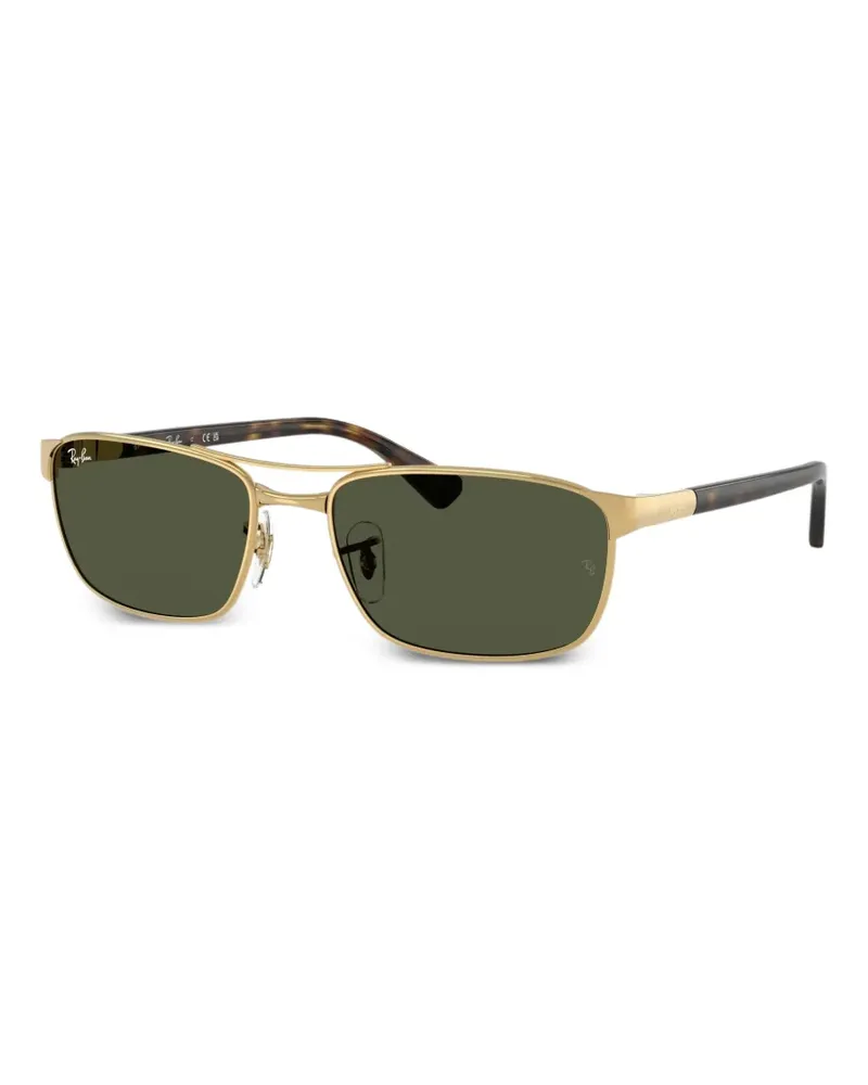 Ray Ban Sonnenbrille mit eckigem Gestell - Gold Gold