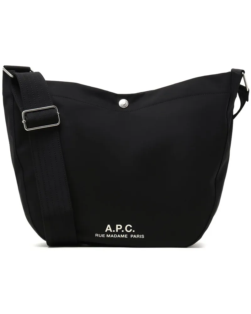 A.P.C. Journal Schultertasche - Schwarz Schwarz