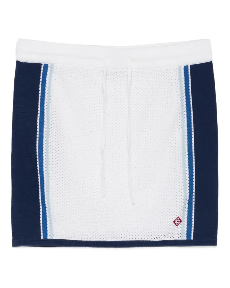 Casablanca Paris drawstring mesh skirt - Weiß Weiß