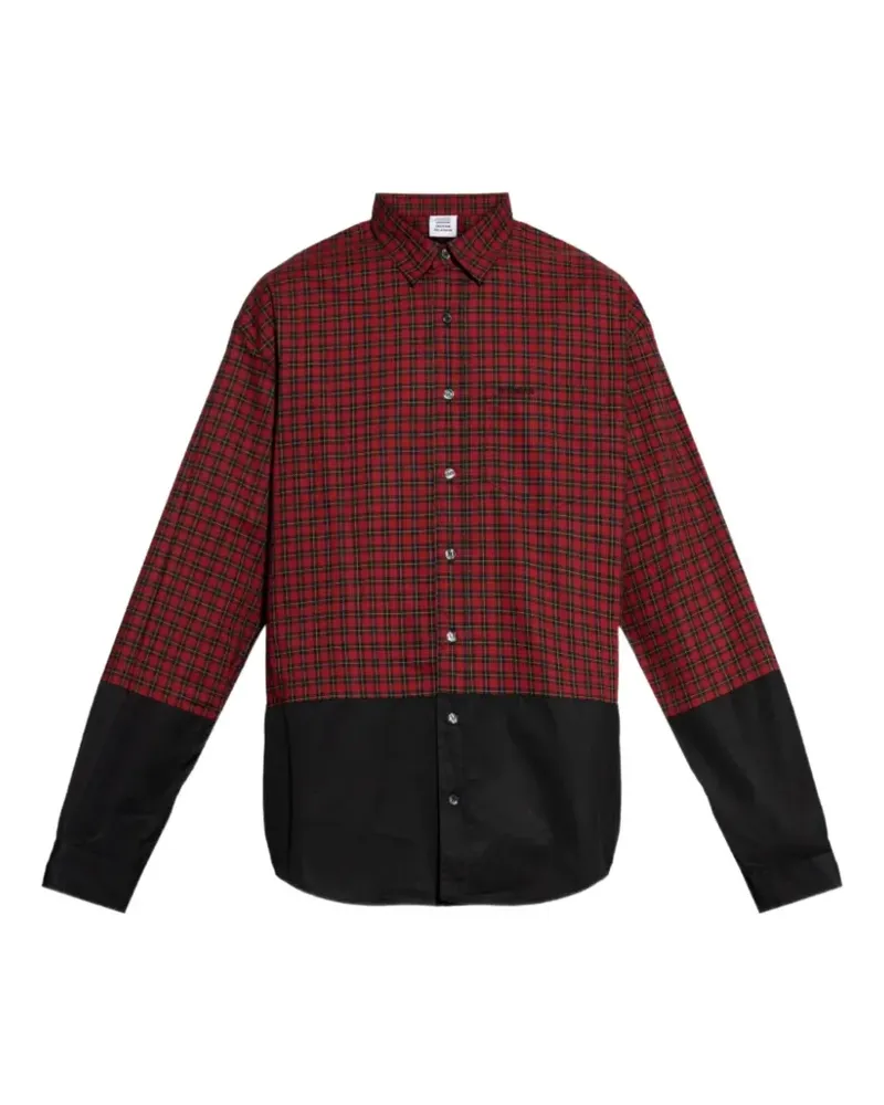 VETEMENTS Splitted cotton shirt - Rot Rot