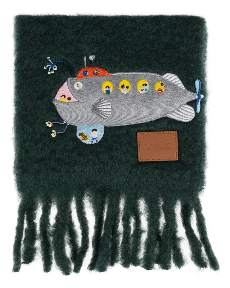Loewe Submarine Schal - Grün Grün