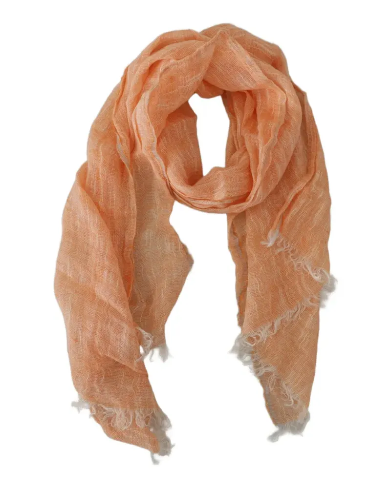 Malo Ausgefranster Leinenschal - Orange Orange
