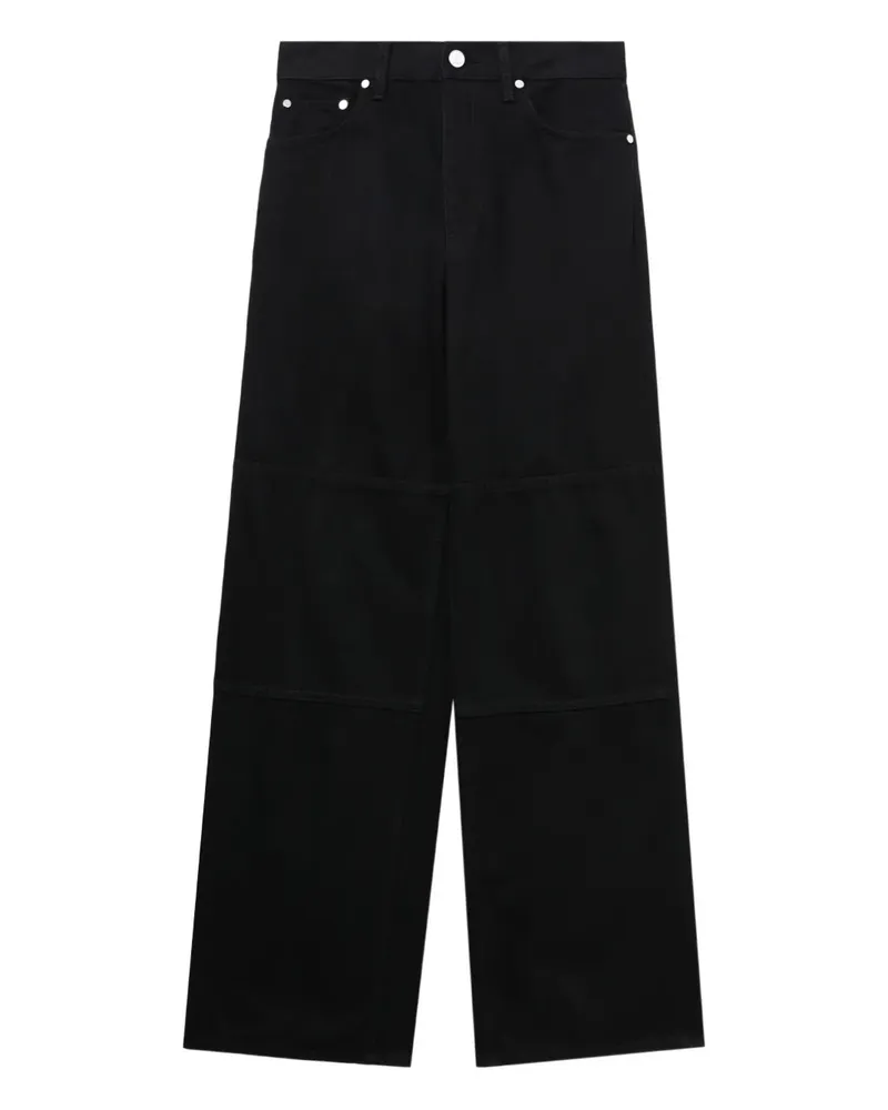 Helmut Lang Jeans mit Reißverschlussdetail - Schwarz Schwarz