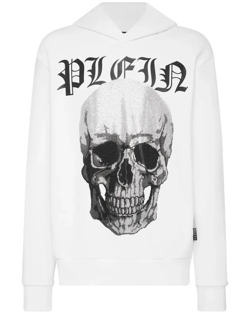 Philipp Plein Hoodie mit Kristallen - Weiß Weiß