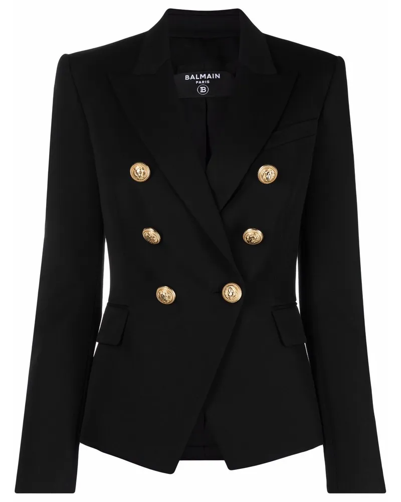Balmain Doppelreihiger Blazer - Schwarz Schwarz