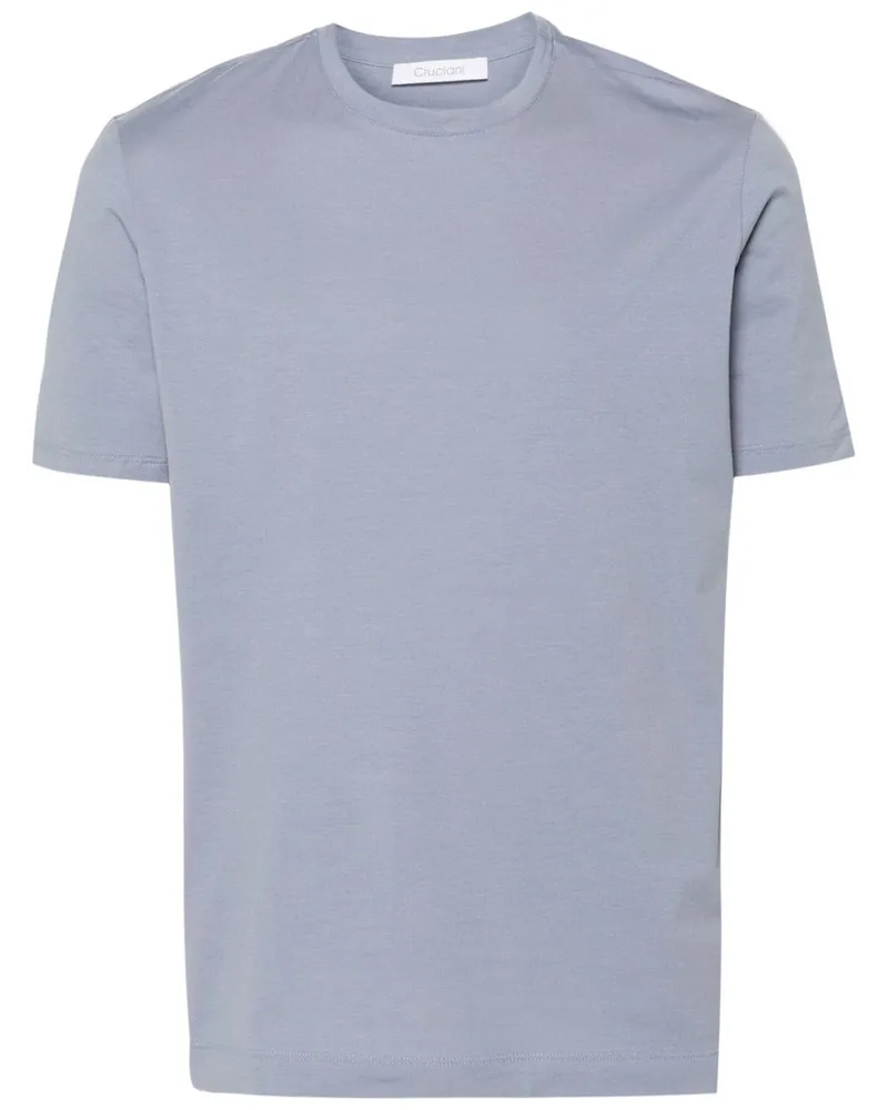 Cruciani T-Shirt aus Baumwollgemisch Blau