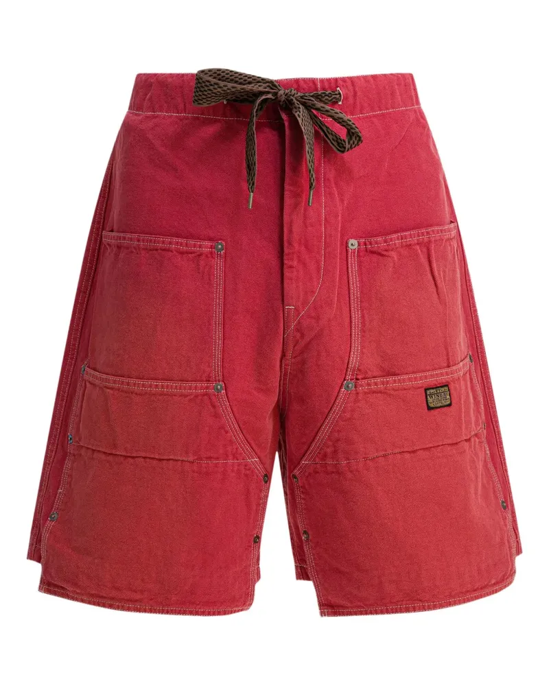 KAPITAL drawstring cotton shorts - Rot Rot