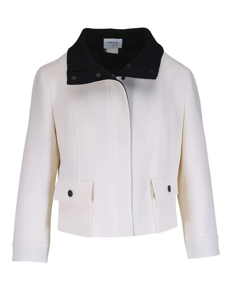 Akris contrast collar jacket - Nude Nude