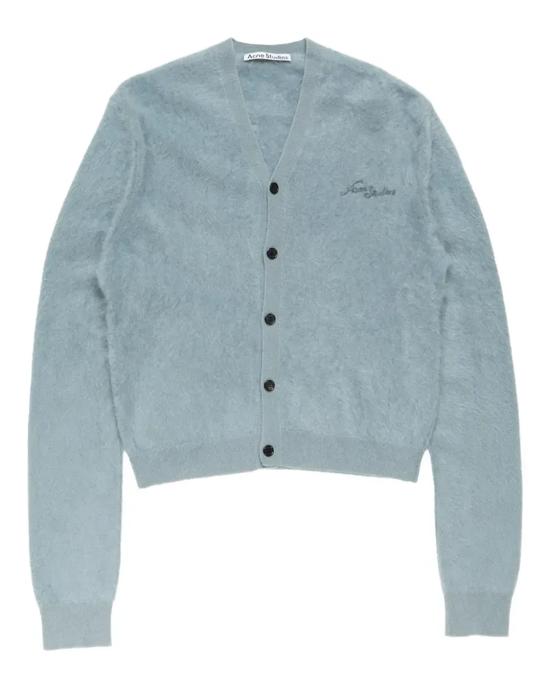 Acne Studios Flauschiger Cardigan mit V-Ausschnitt - Blau Blau