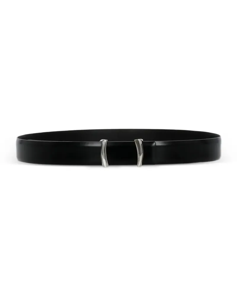 Orciani Iconic Brackets leather belt - Schwarz Schwarz