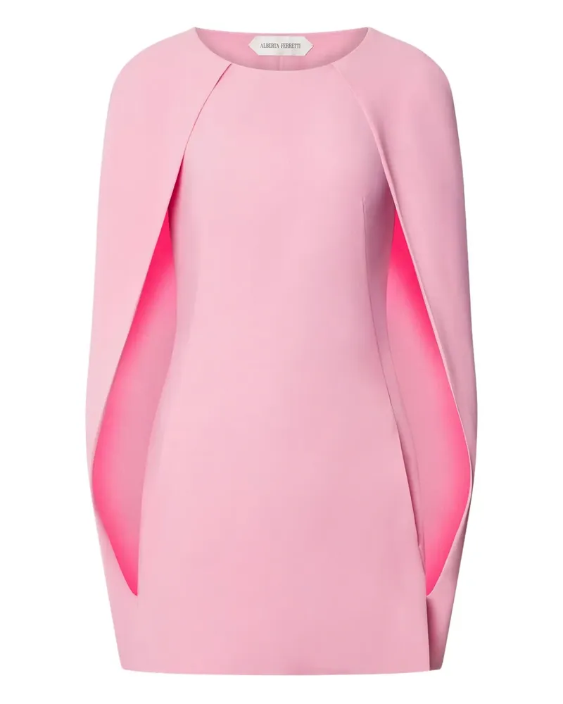 Alberta Ferretti Minikleid mit angeschnittenen Ärmeln - Rosa Rosa