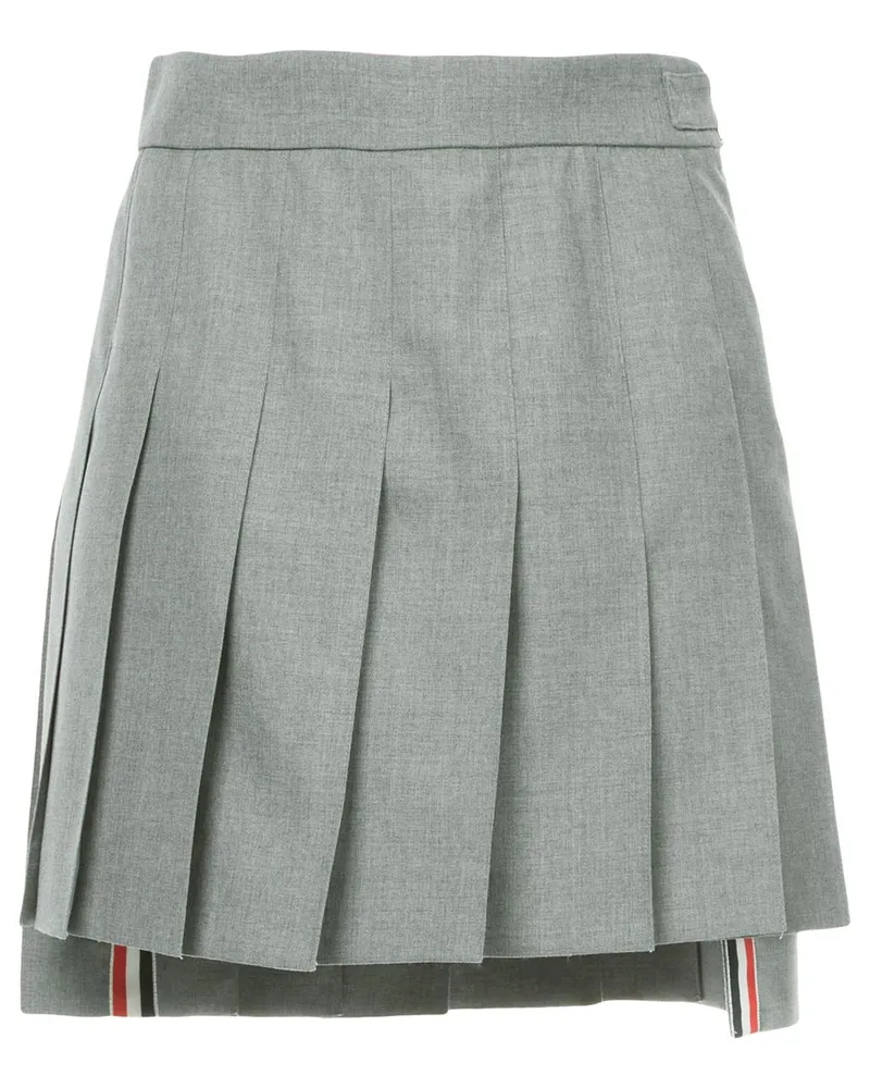 Thom Browne Plissierter Minirock - Grau Grau